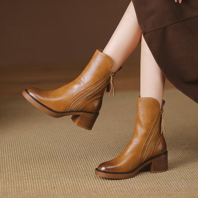 womens-casual-synthetic-ankle-boots-with-side-zipper-and-block-heel-4