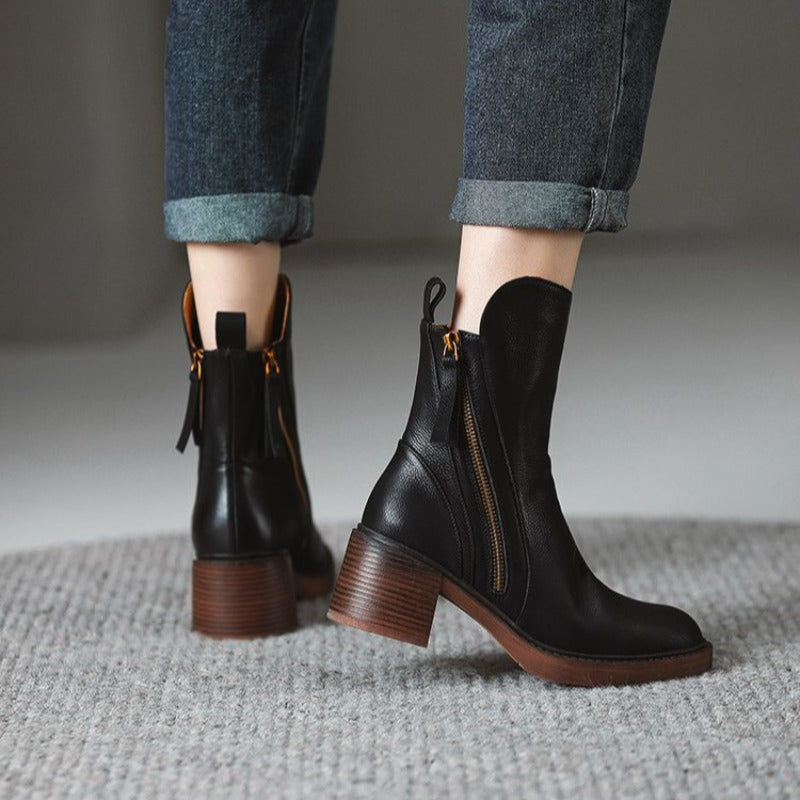 womens-casual-synthetic-ankle-boots-with-side-zipper-and-block-heel-8