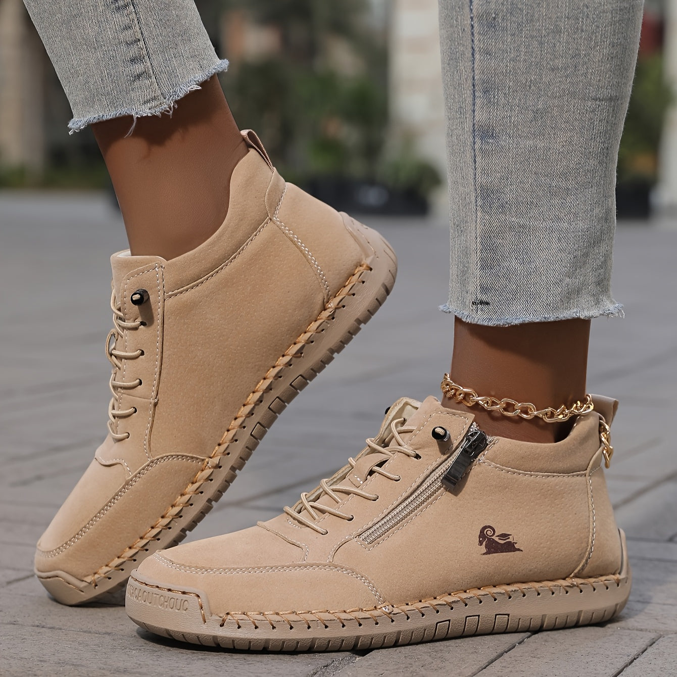 womens-casual-synthetic-sneakers-with-side-zipper-and-lace-up-5