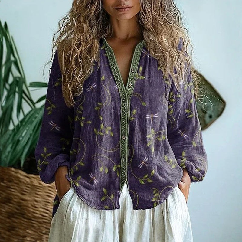womens-casual-woven-blouse-with-split-v-neck-and-button-placket-2