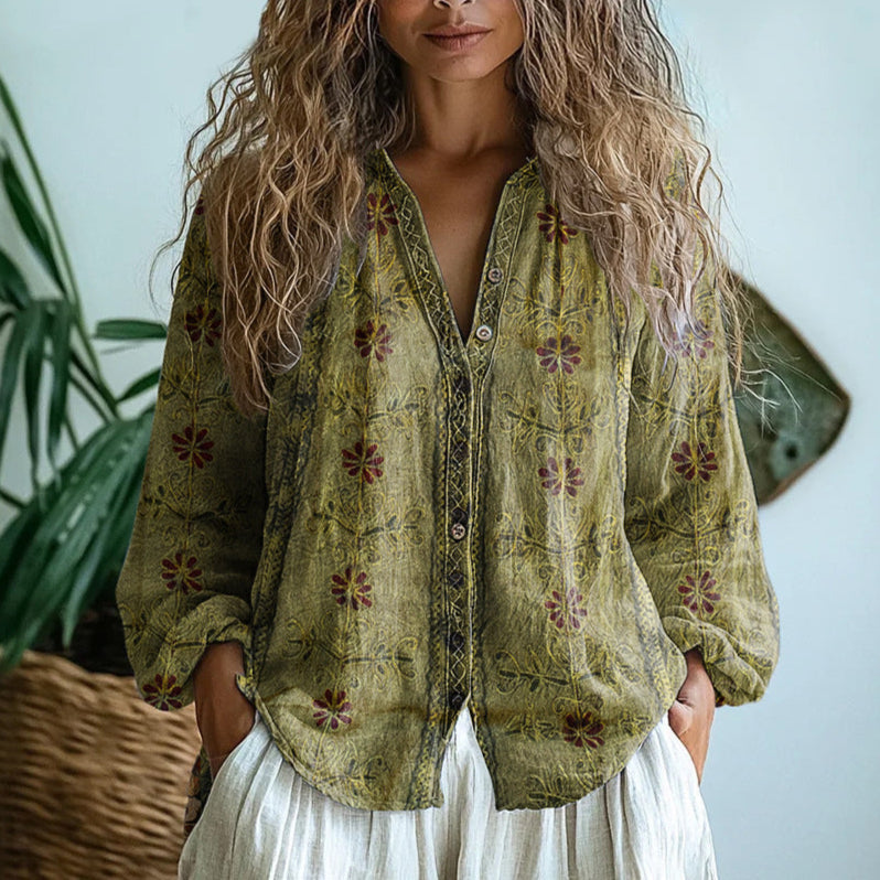 womens-casual-woven-blouse-with-split-v-neck-and-button-placket-4