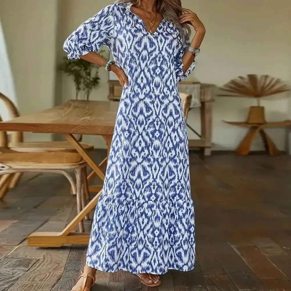 womens-casual-woven-maxi-dress-with-v-neck-and-tie-belt-2