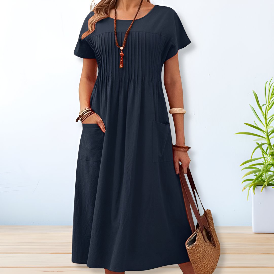 womens-casual-woven-midi-dress-with-pleated-front-and-patch-pockets-3