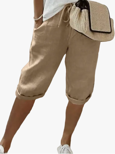 womens-casual-woven-shorts-with-drawstring-waist-and-rolled-hem-1