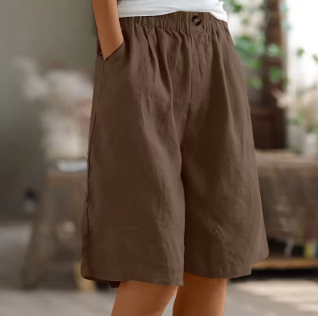 womens-casual-woven-shorts-with-elastic-waist-and-side-pockets-12