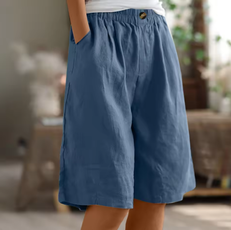 womens-casual-woven-shorts-with-elastic-waist-and-side-pockets-4