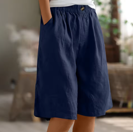 womens-casual-woven-shorts-with-elastic-waist-and-side-pockets-6
