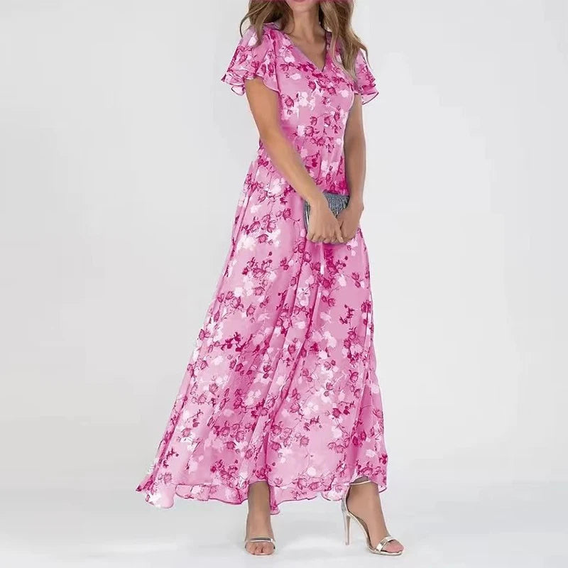 womens-chiffon-maxi-dress-with-v-neck-and-flutter-sleeves-4