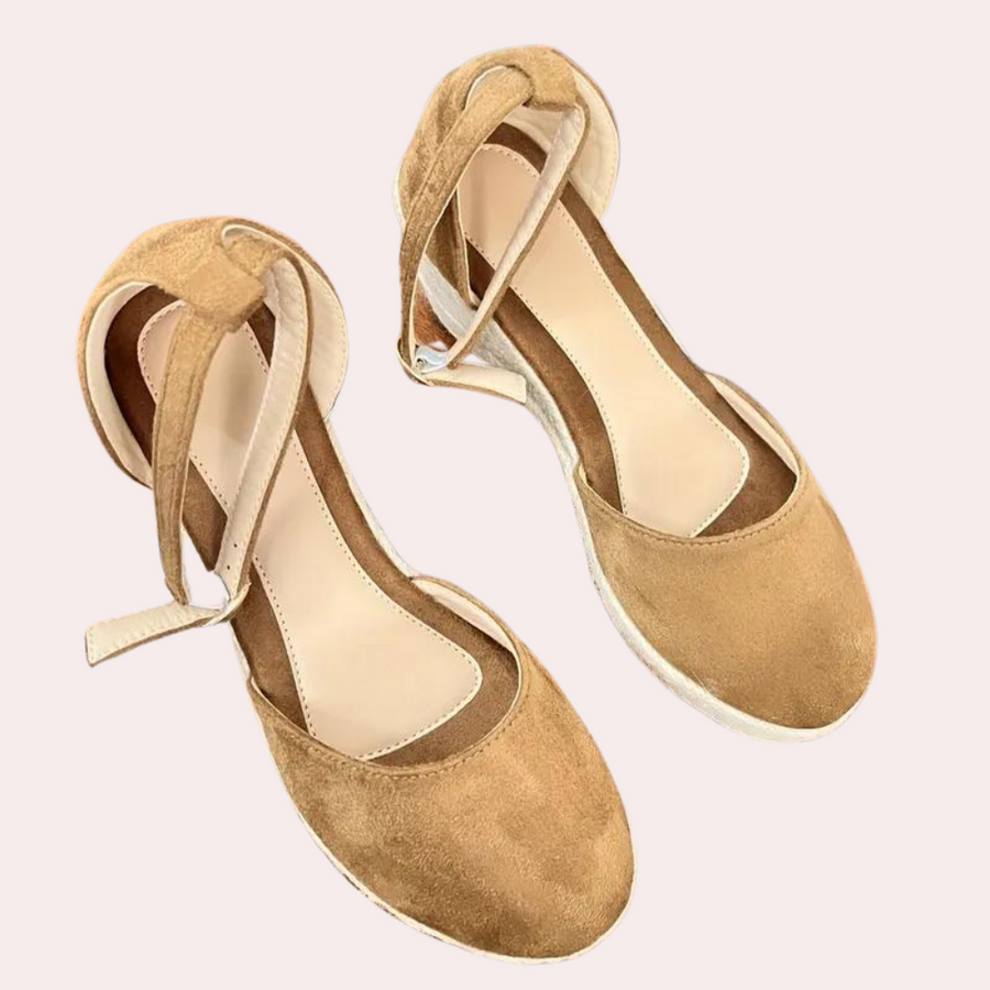 womens-dressy-canvas-wedge-heels-with-buckle-strap-and-closed-toe-5