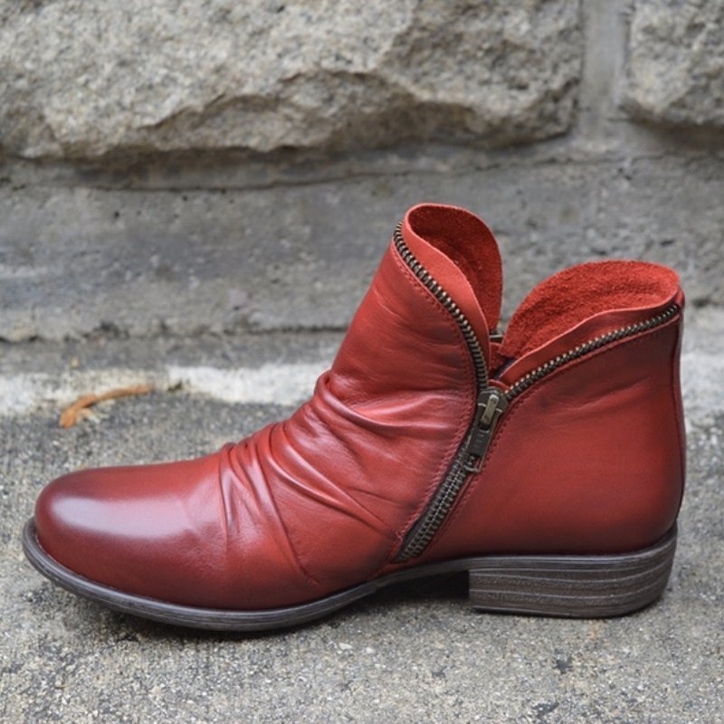 womens-faux-ankle-boots-with-side-zipper-and-ruched-vamp-3