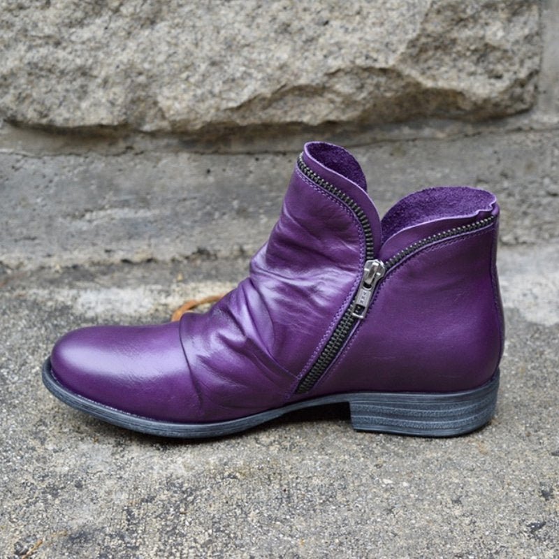 womens-faux-ankle-boots-with-side-zipper-and-ruched-vamp-4