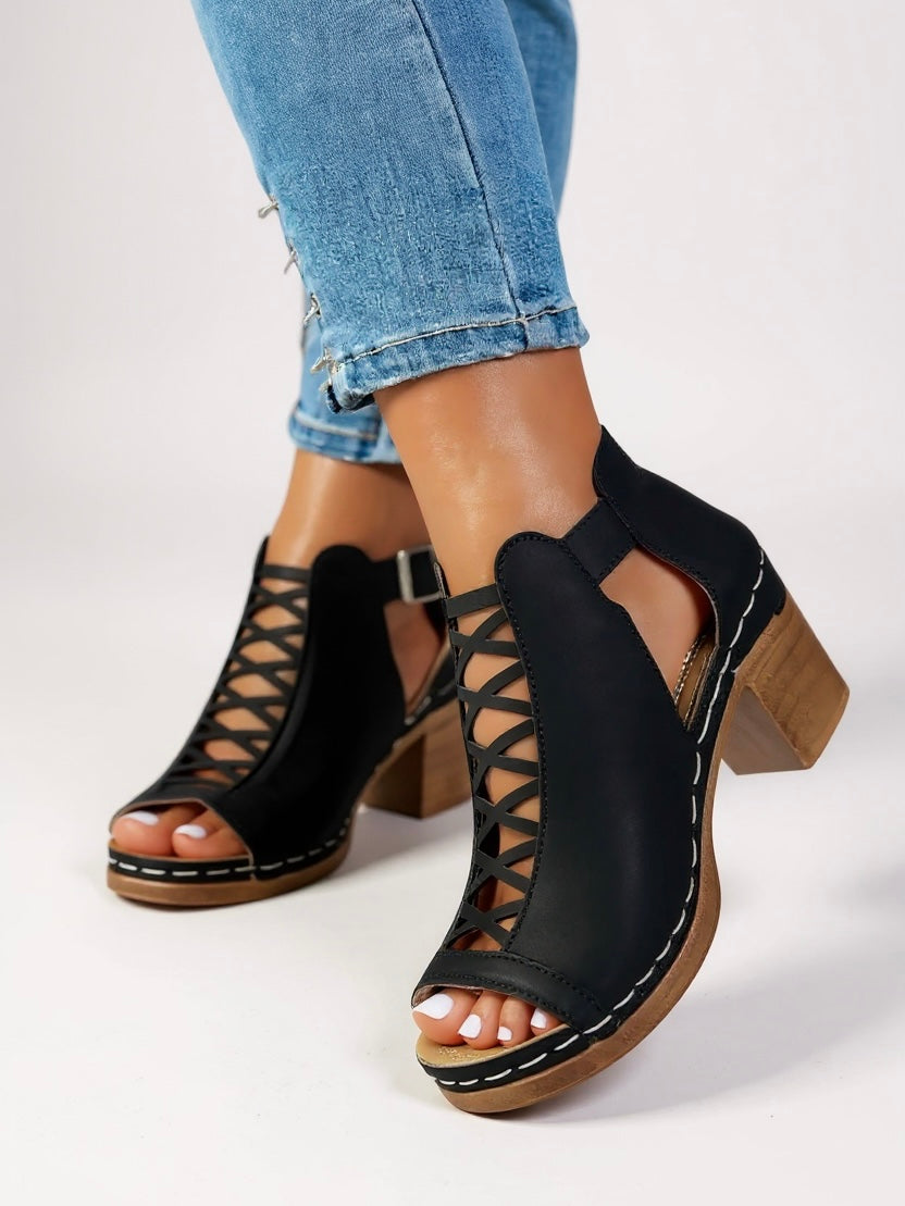 womens-faux-suede-sandals-with-buckle-strap-and-cutout-vamp-2