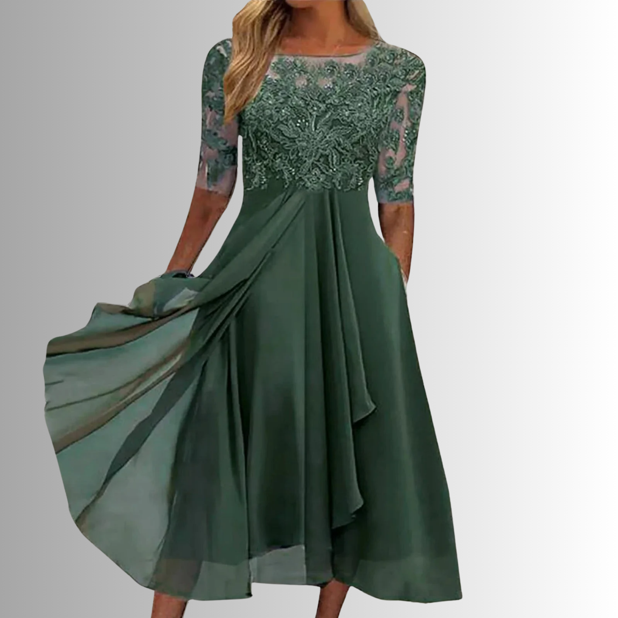 womens-formal-lace-and-mesh-midi-dress-with-back-zipper-4