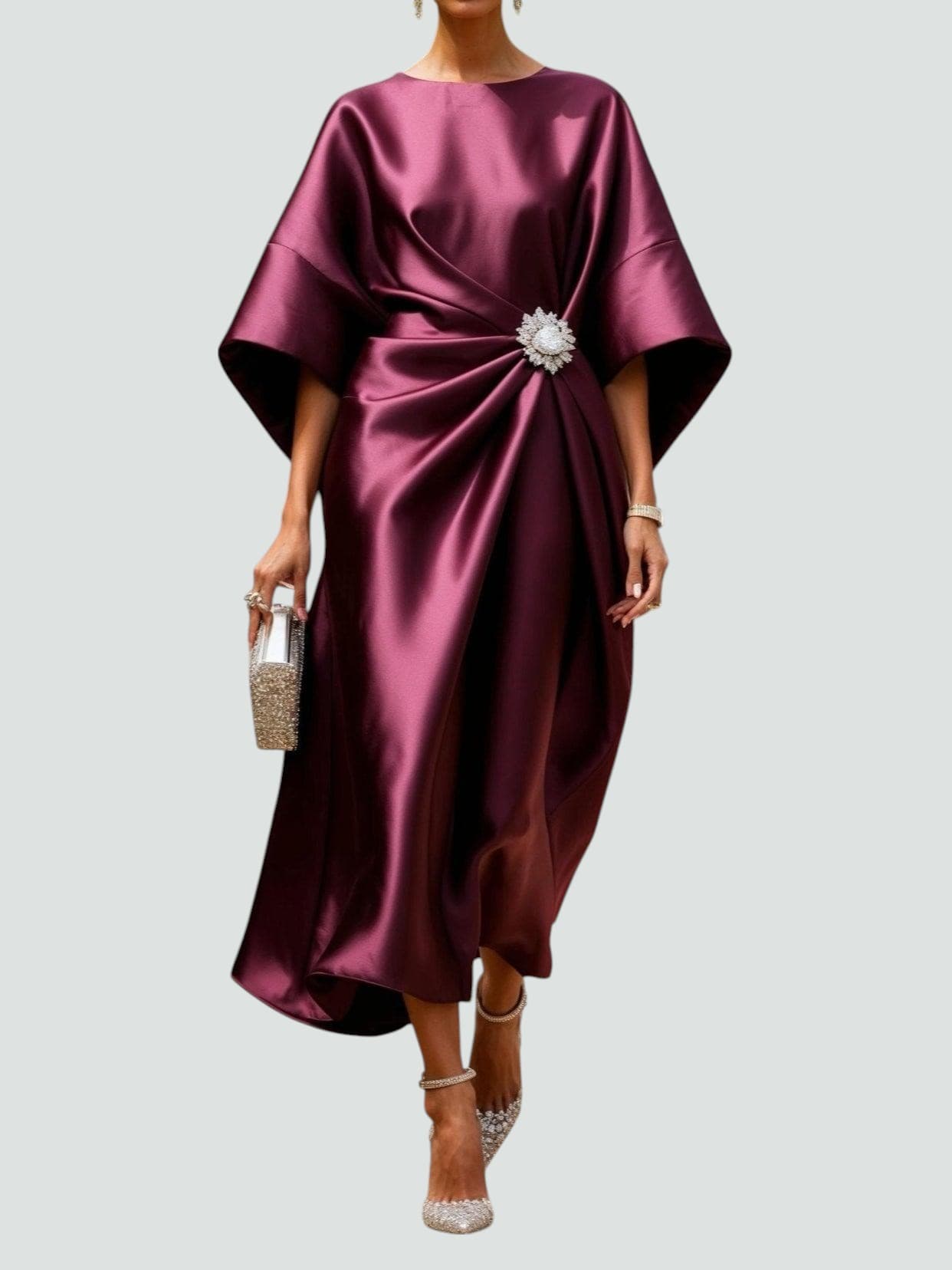womens-formal-satin-midi-dress-with-boat-neck-and-brooch-accent-2