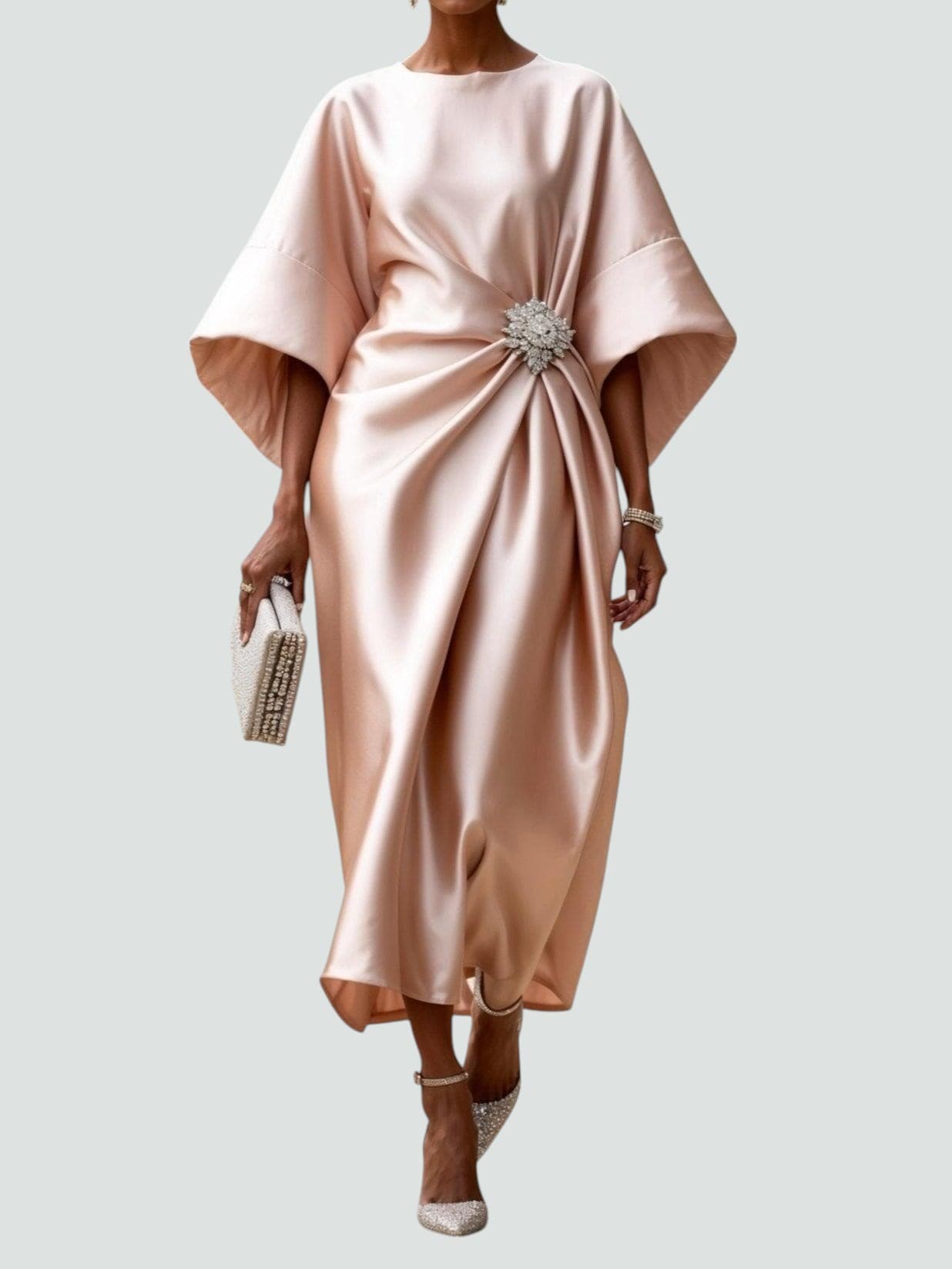 womens-formal-satin-midi-dress-with-boat-neck-and-brooch-accent-5
