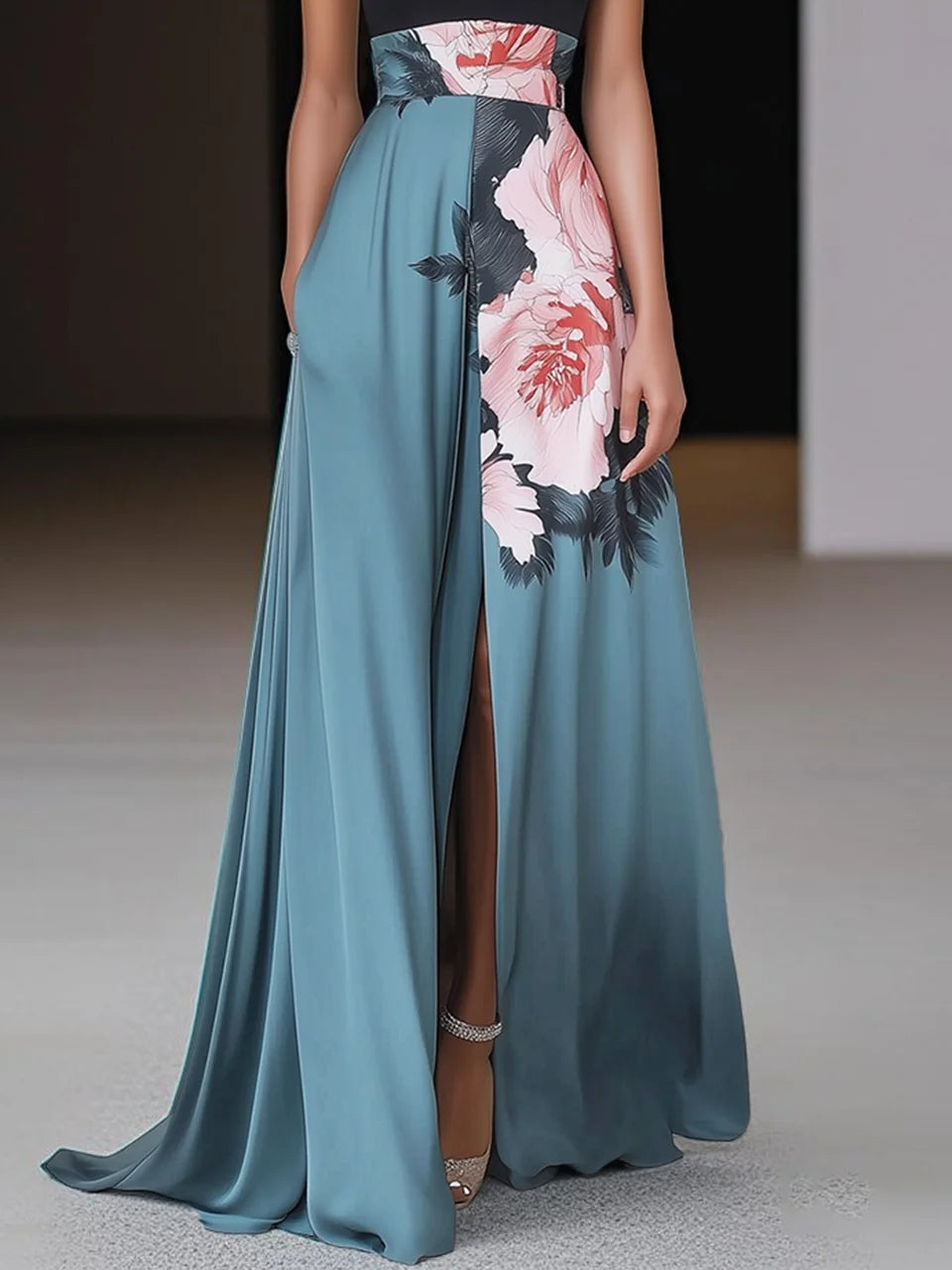 womens-formal-woven-maxi-dress-with-halter-neck-and-front-slit-3