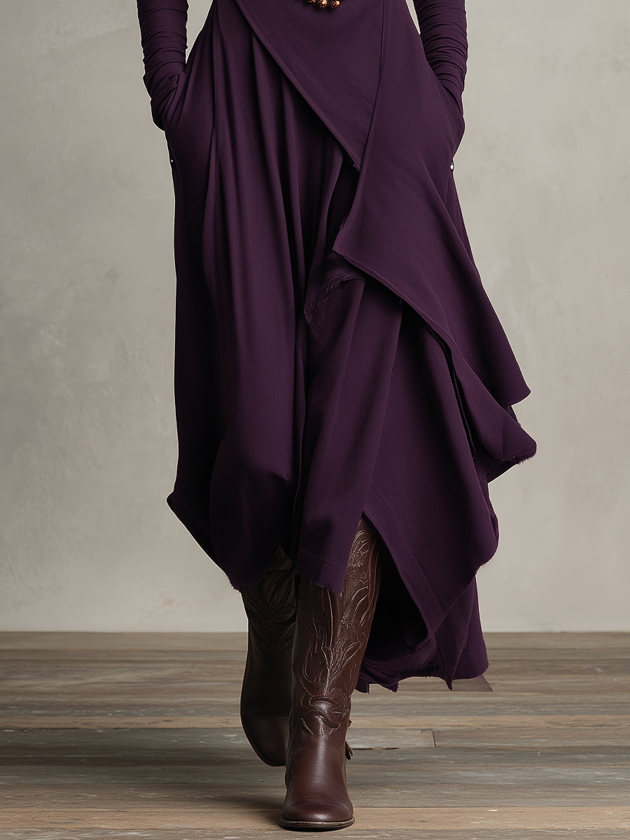 womens-knit-maxi-dress-with-roll-neck-and-wrap-overlay-4