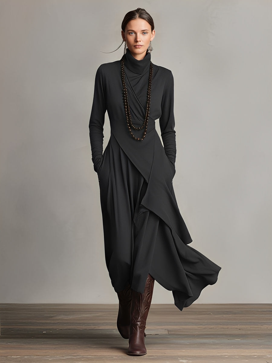 womens-knit-maxi-dress-with-roll-neck-and-wrap-overlay-8