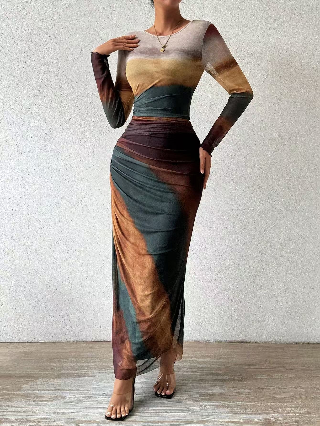 womens-maxi-dress-in-mesh-with-long-sleeves-and-ruched-waist-6