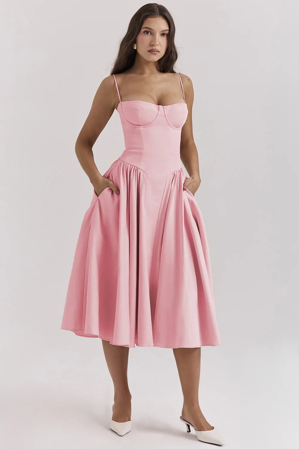 womens-midi-dress-in-woven-material-with-bust-seams-and-pockets-20