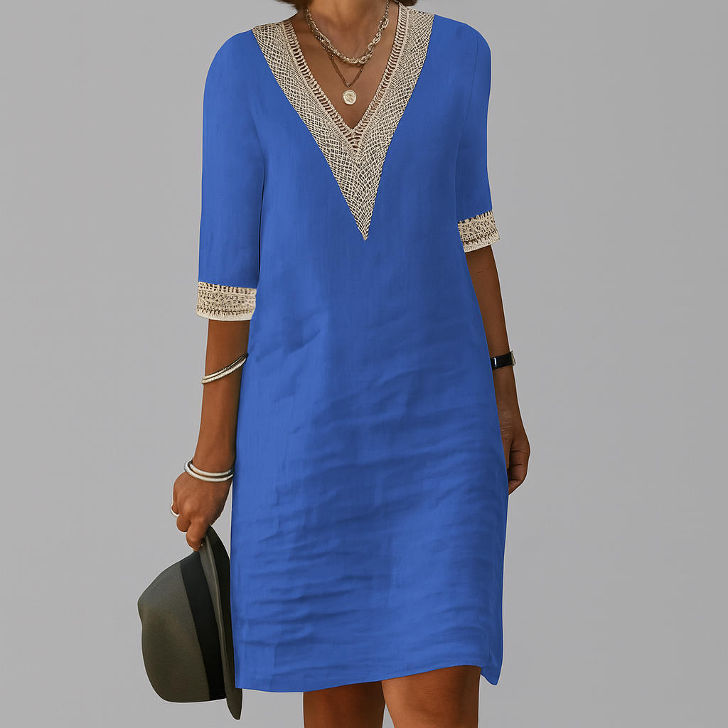 womens-midi-linen-dress-with-v-neck-and-trim-cuffs-2