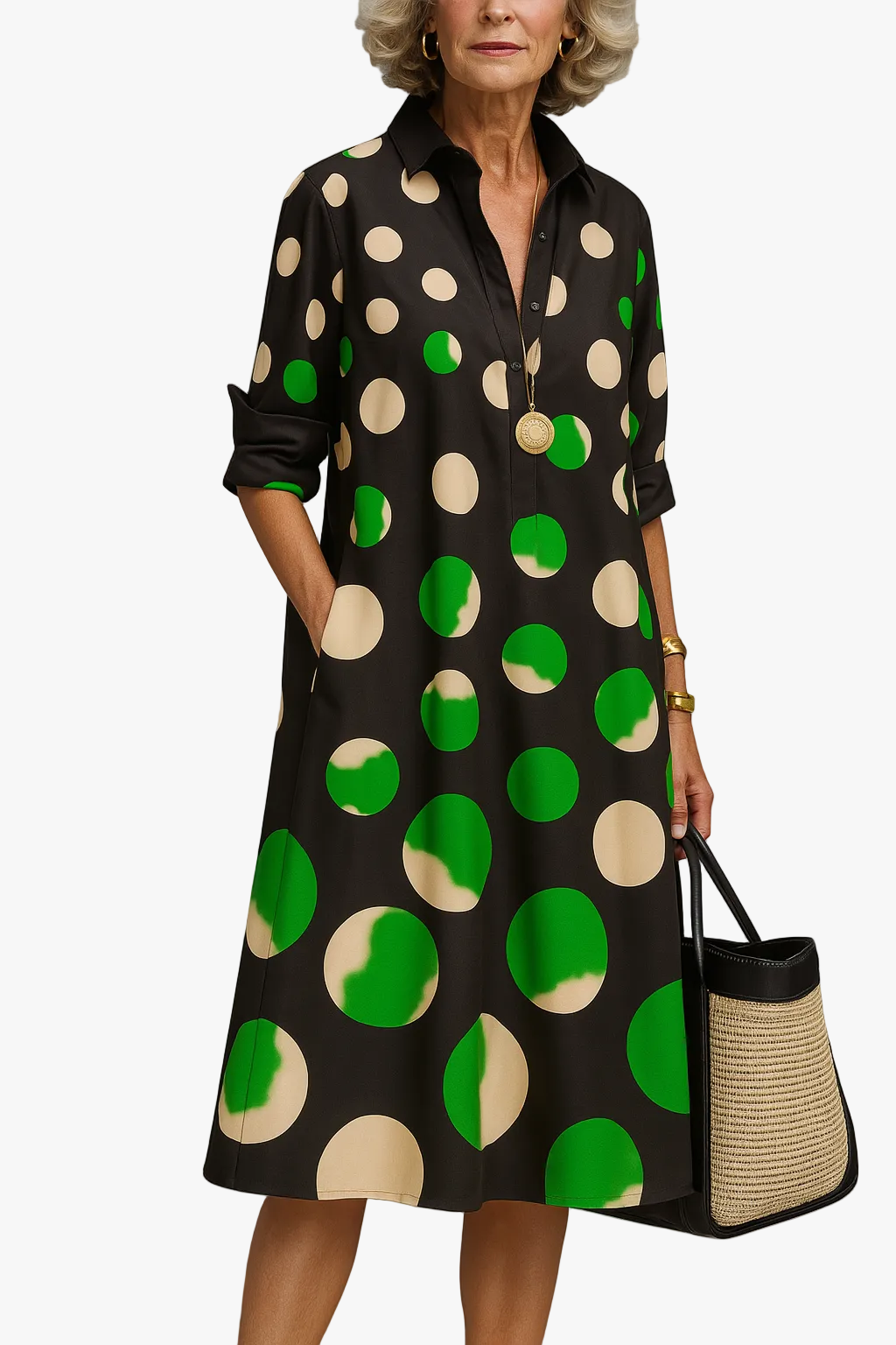 womens-midi-shirtdress-in-woven-material-with-point-collar-and-pockets-1