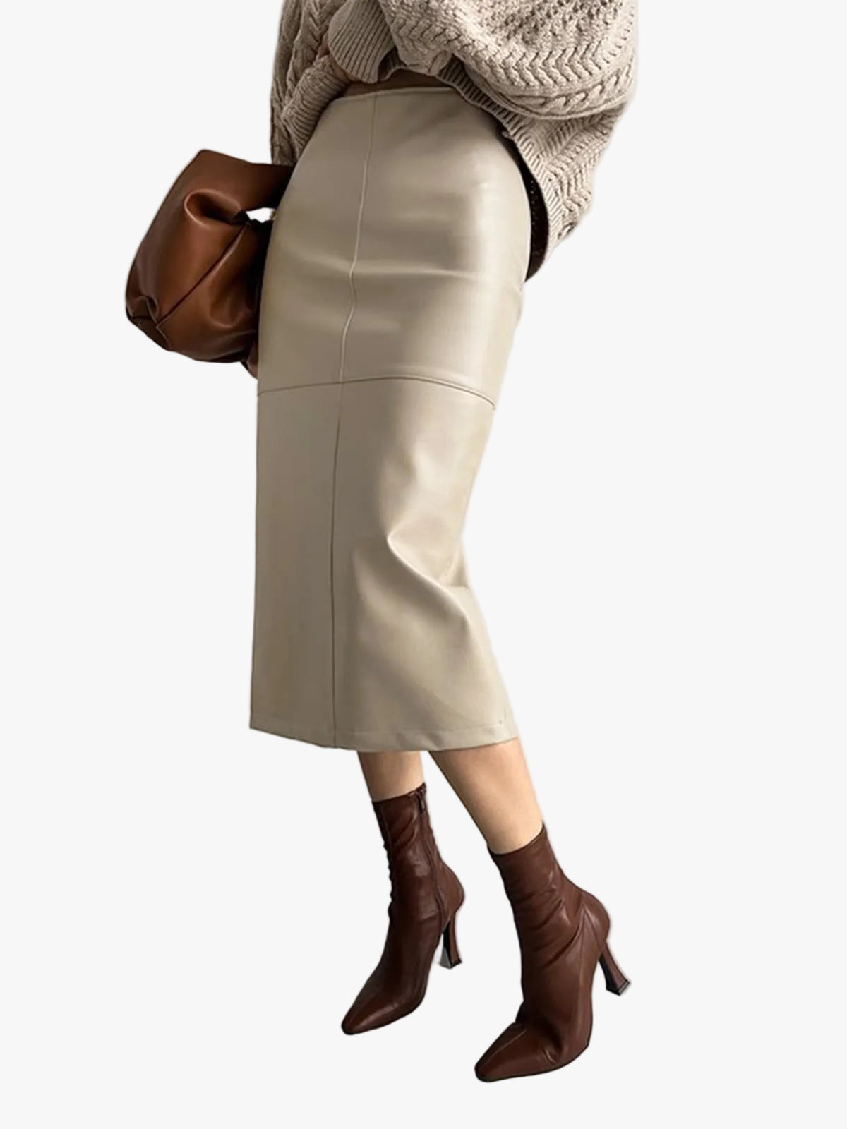 womens-midi-skirt-in-faux-material-with-back-slit-and-panel-seams-1