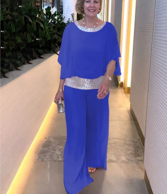 womens-occasion-woven-jumpsuit-with-sequin-trim-and-cape-sleeves-6
