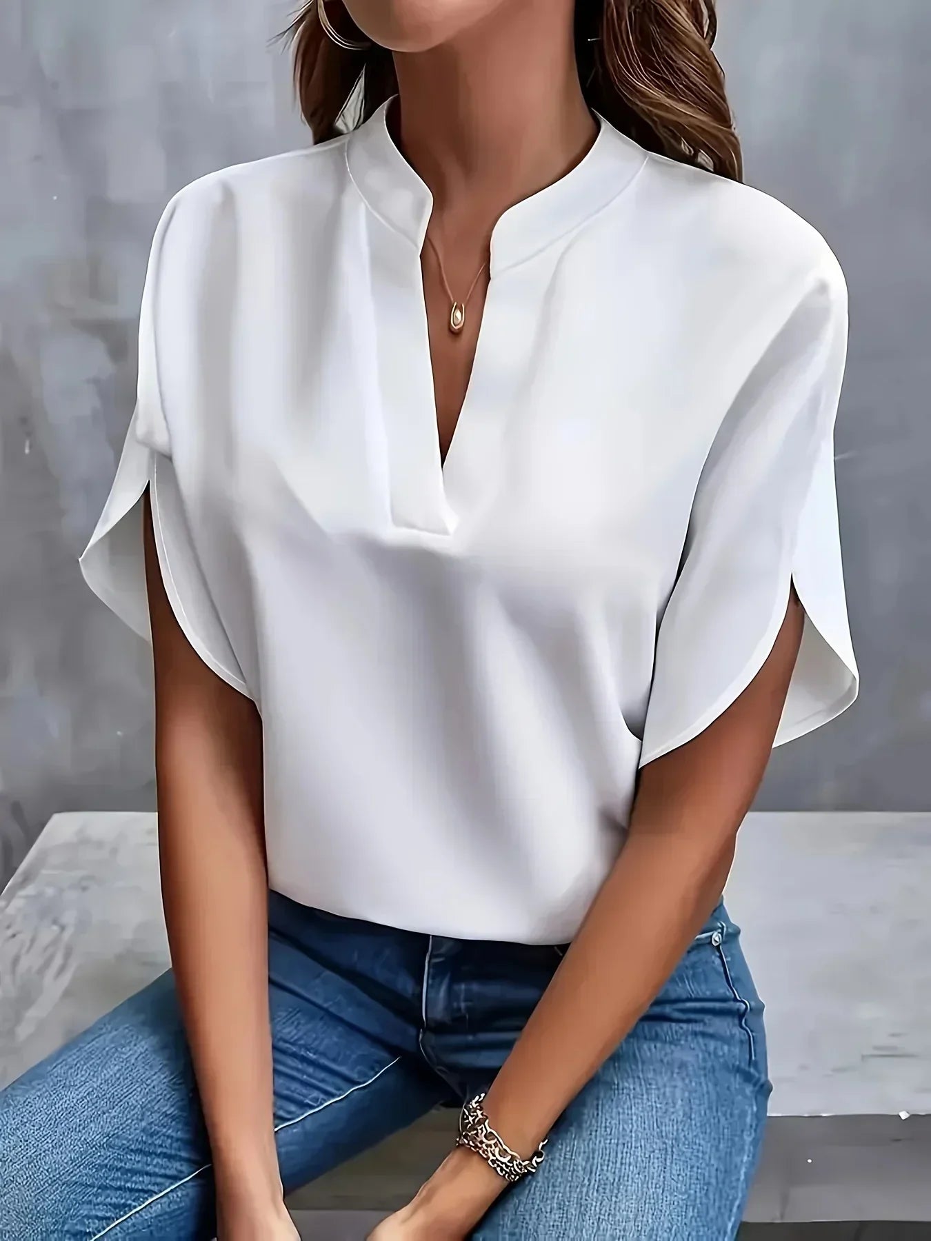 womens-office-woven-blouse-with-split-neck-and-slit-sleeves-2
