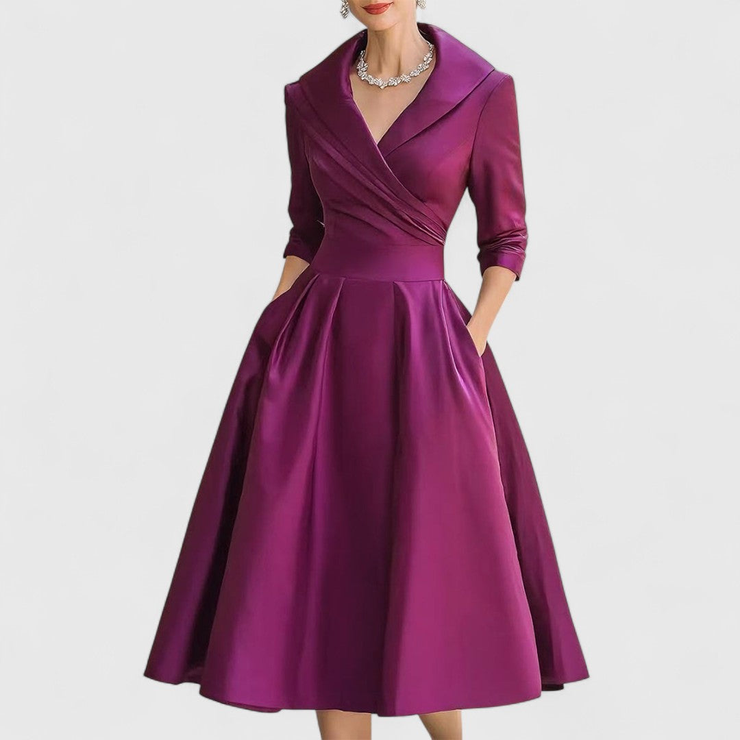 womens-satin-like-midi-dress-with-surplice-neckline-and-pockets-4