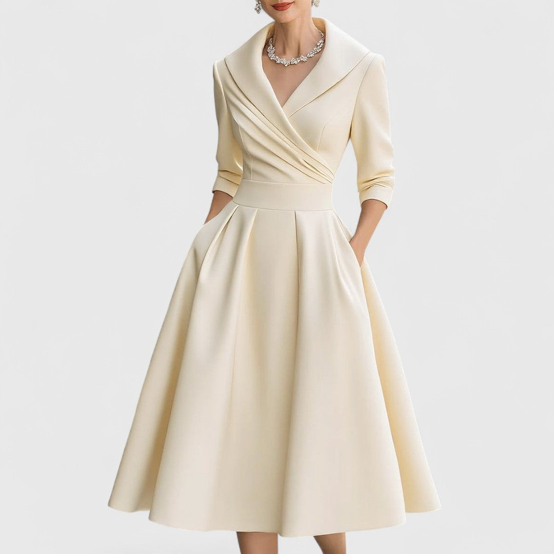 womens-satin-like-midi-dress-with-surplice-neckline-and-pockets-5