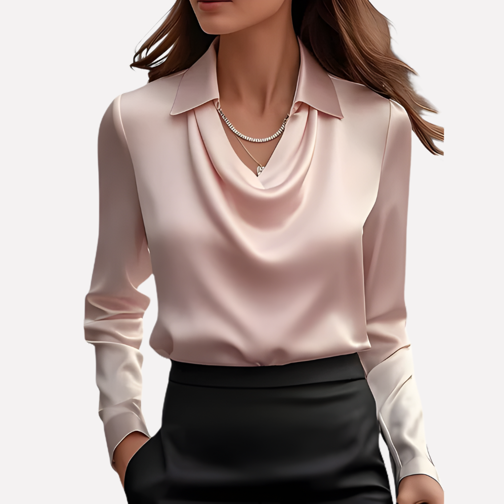 womens-satin-style-woven-blouse-with-draped-neckline-and-cuffs-9