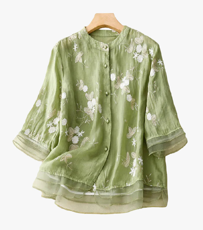 womens-semi-sheer-woven-blouse-with-embroidery-and-band-collar-1