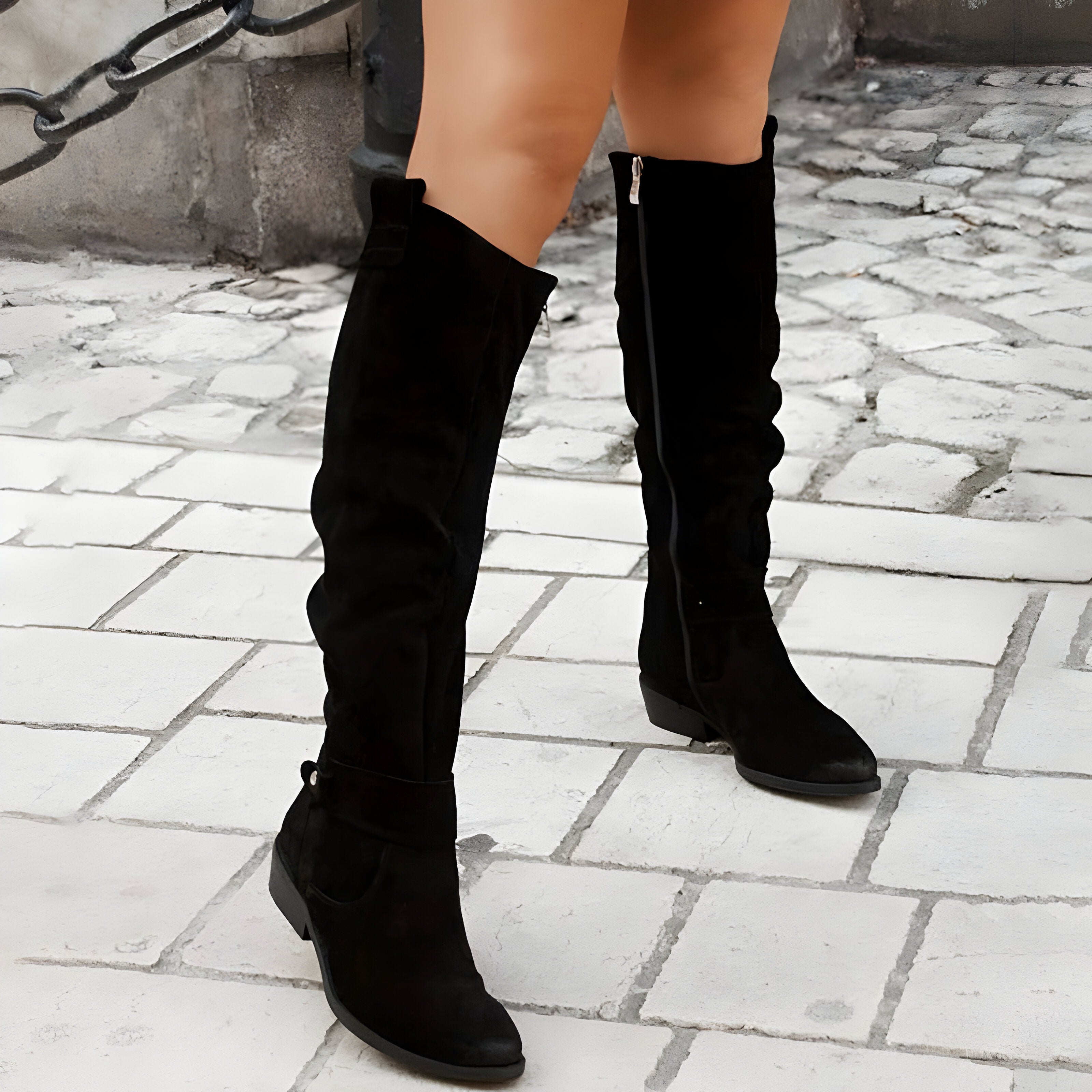 womens-suede-knee-high-boots-with-side-zipper-and-block-heel-4