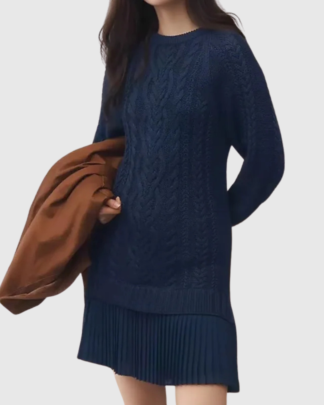 womens-sweater-dress-with-cable-knit-and-pleated-hem-10