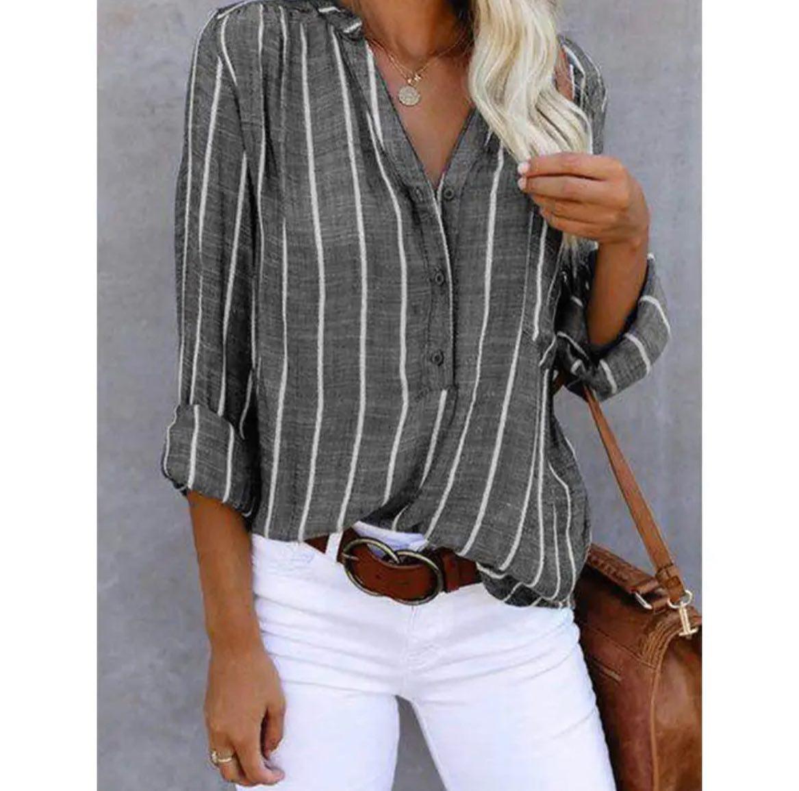 womens-viscose-blouse-with-vertical-stripes-and-roll-tab-sleeves-2