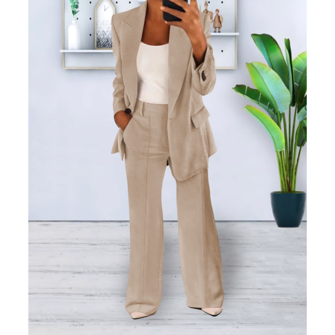 womens-woven-blazer-set-with-notch-lapels-and-straight-leg-pants-3