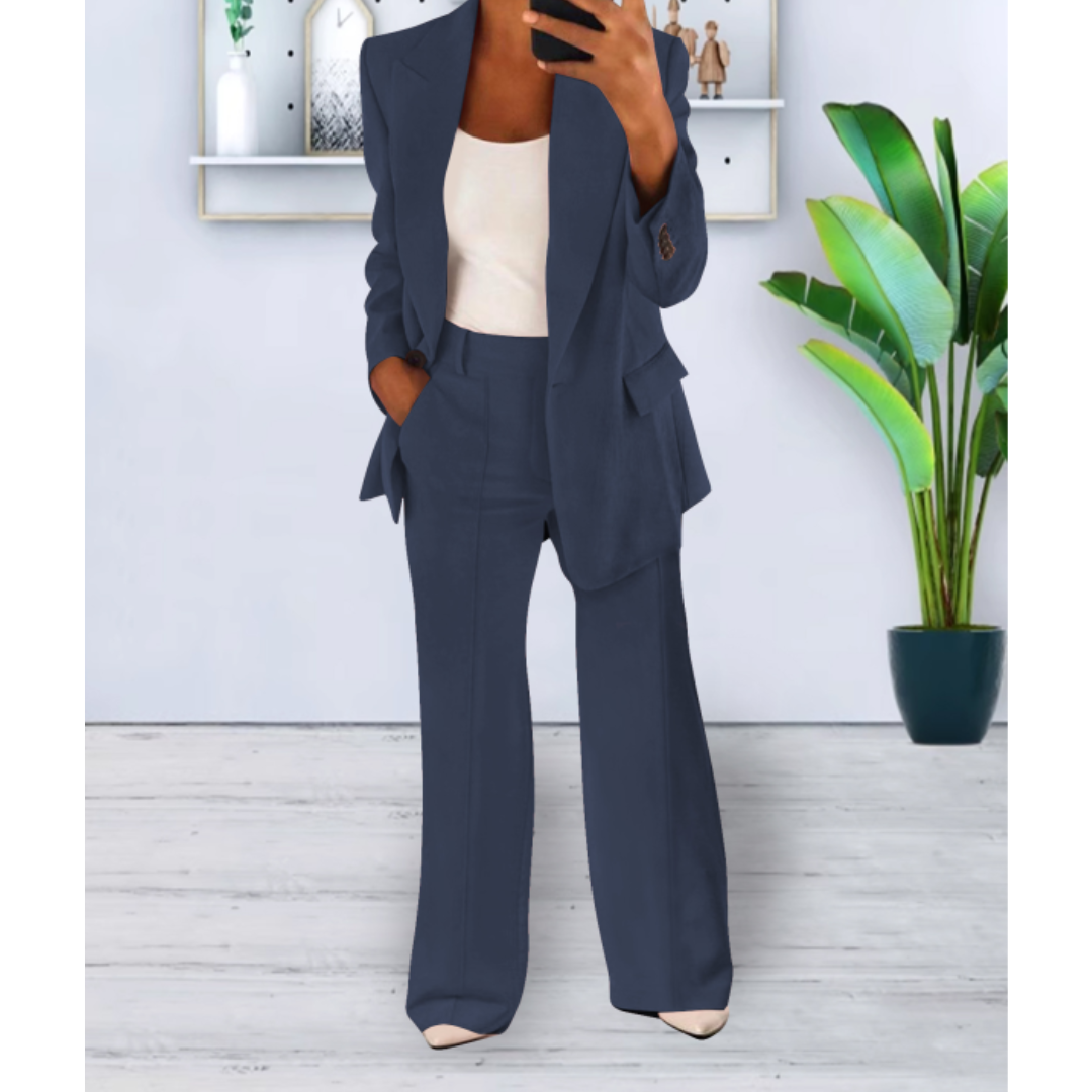 womens-woven-blazer-set-with-notch-lapels-and-straight-leg-pants-4