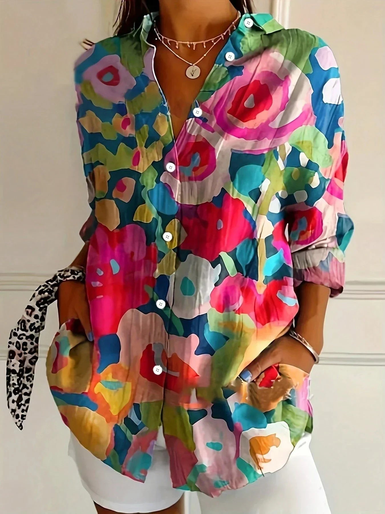 womens-woven-blouse-with-button-front-and-roll-tab-sleeves-5