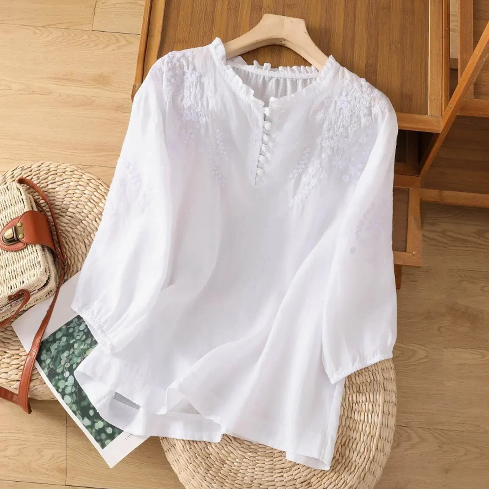 womens-woven-blouse-with-embroidered-yoke-and-split-neck-2