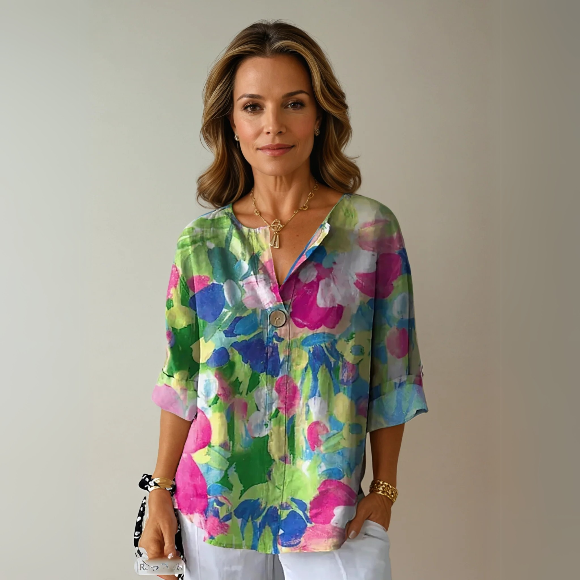 womens-woven-blouse-with-floral-print-and-split-neck-4