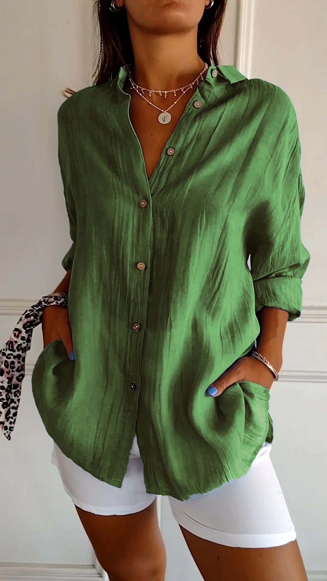 womens-woven-button-front-shirt-with-pointed-collar-and-roll-tab-sleeves-8