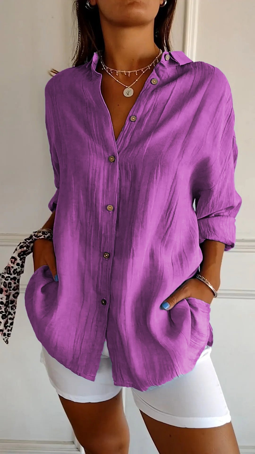 womens-woven-button-front-shirt-with-pointed-collar-and-roll-tab-sleeves-9