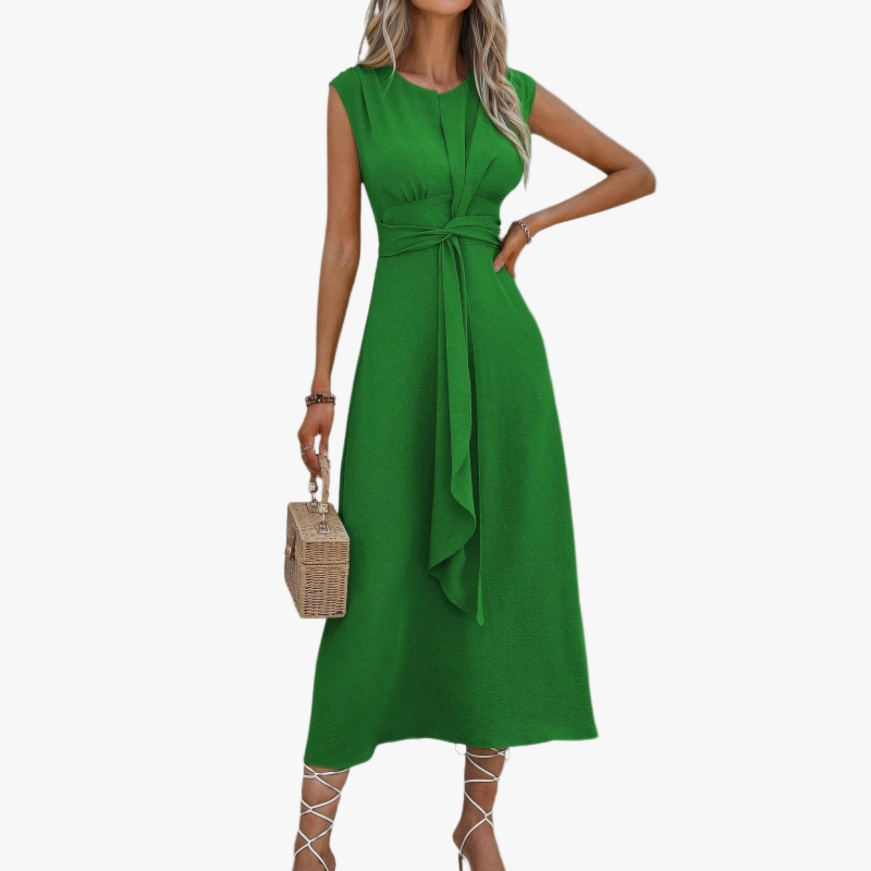 womens-woven-maxi-dress-with-round-neck-and-waist-tie-1