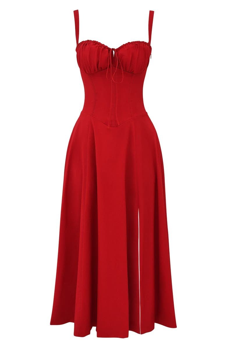 womens-woven-midi-dress-with-bustier-bodice-and-side-slit-21