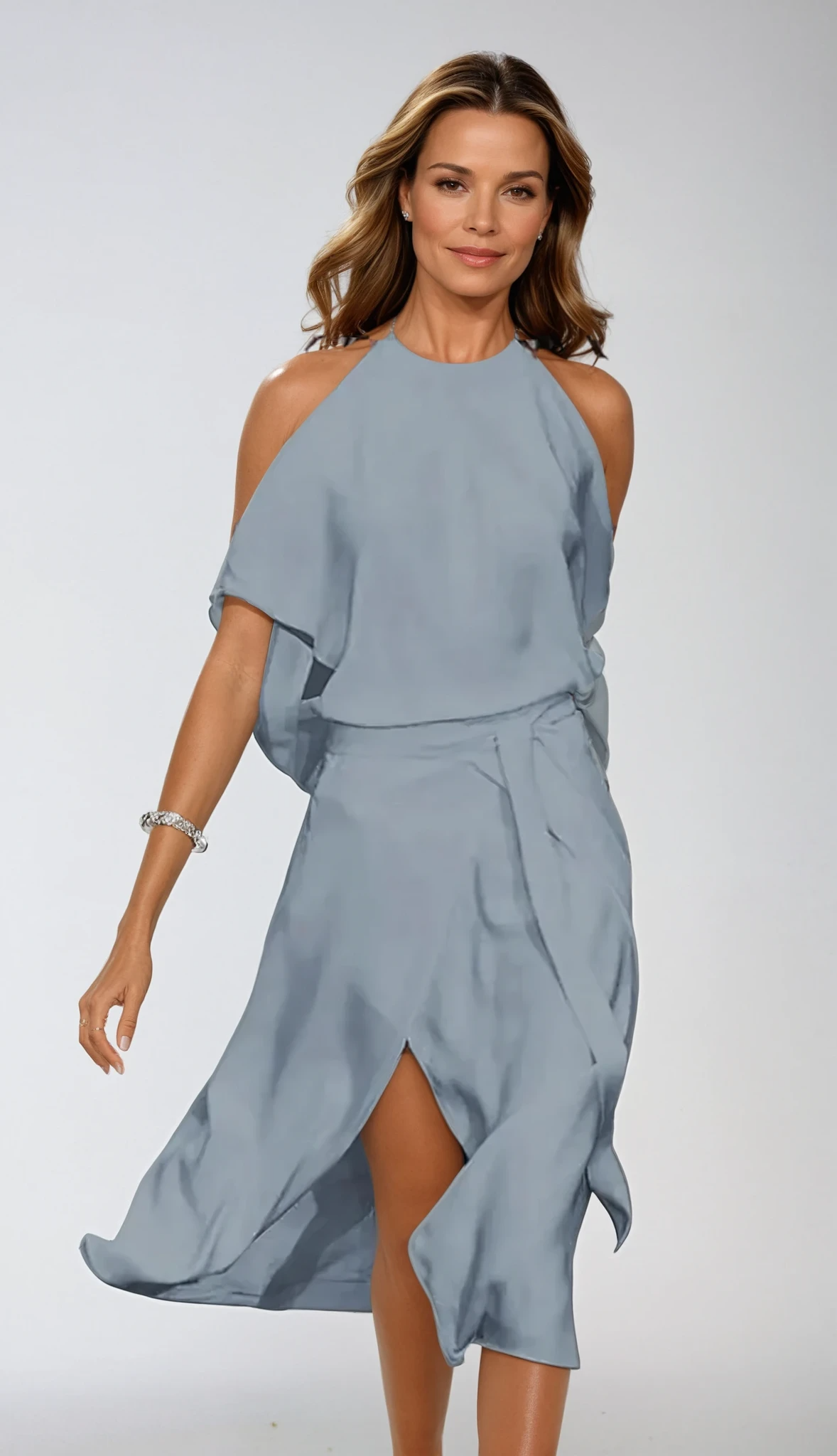 womens-woven-midi-dress-with-halter-neck-and-cold-shoulder-sleeves-2
