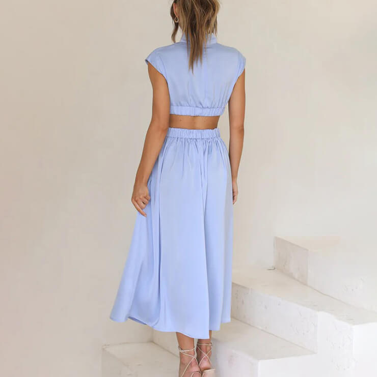womens-woven-midi-dress-with-high-neck-and-side-openings-10
