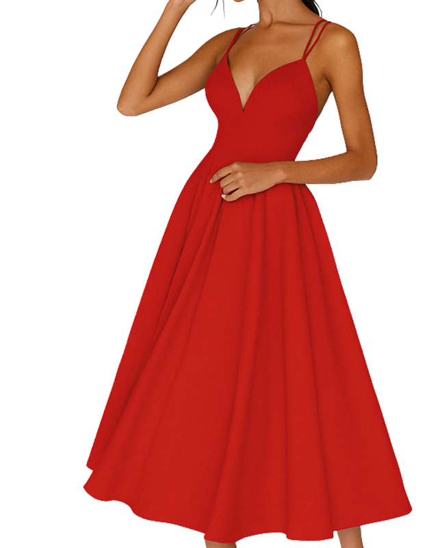 womens-woven-midi-dress-with-sweetheart-neckline-and-crisscross-back-4