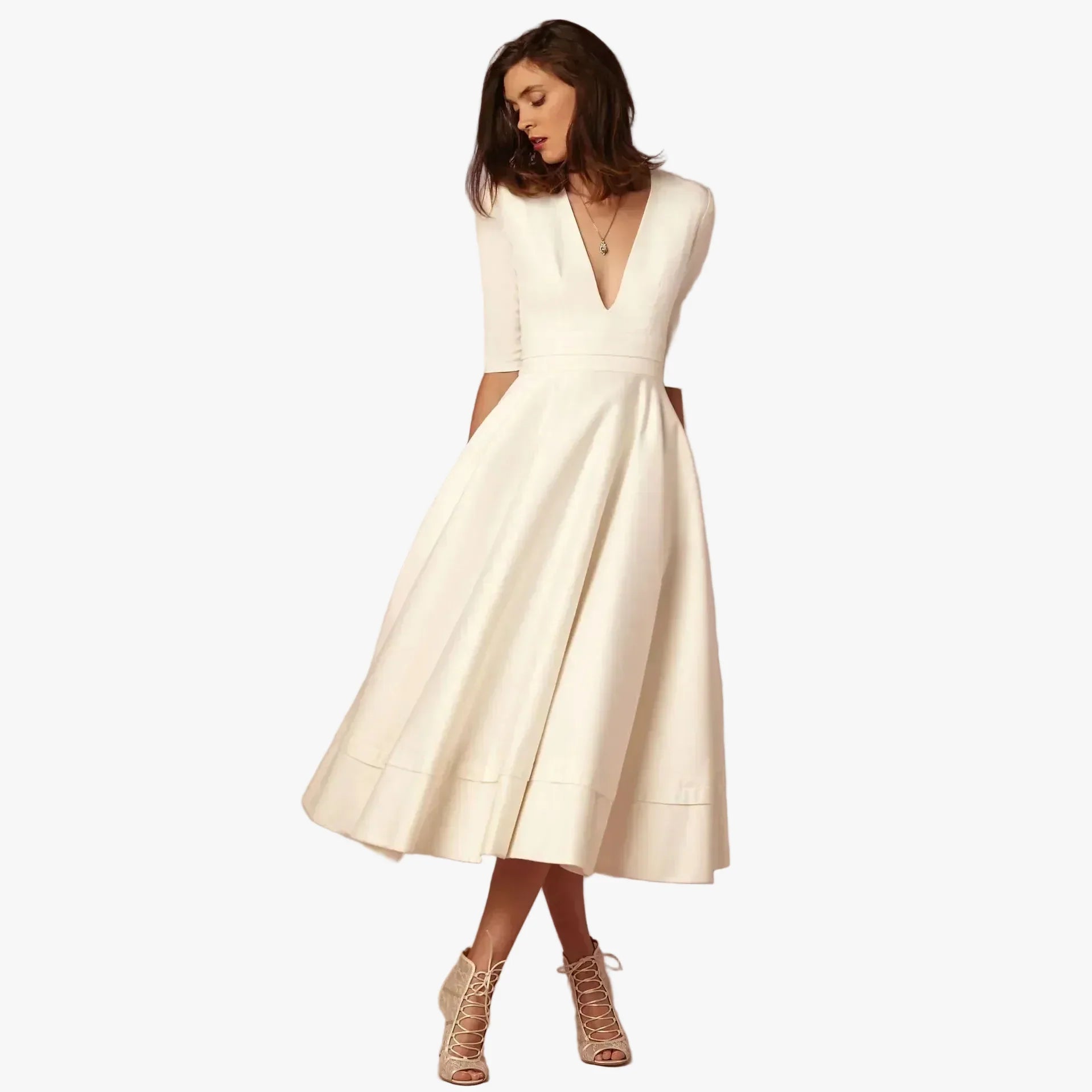 womens-woven-midi-dress-with-v-neck-and-pleated-skirt-1