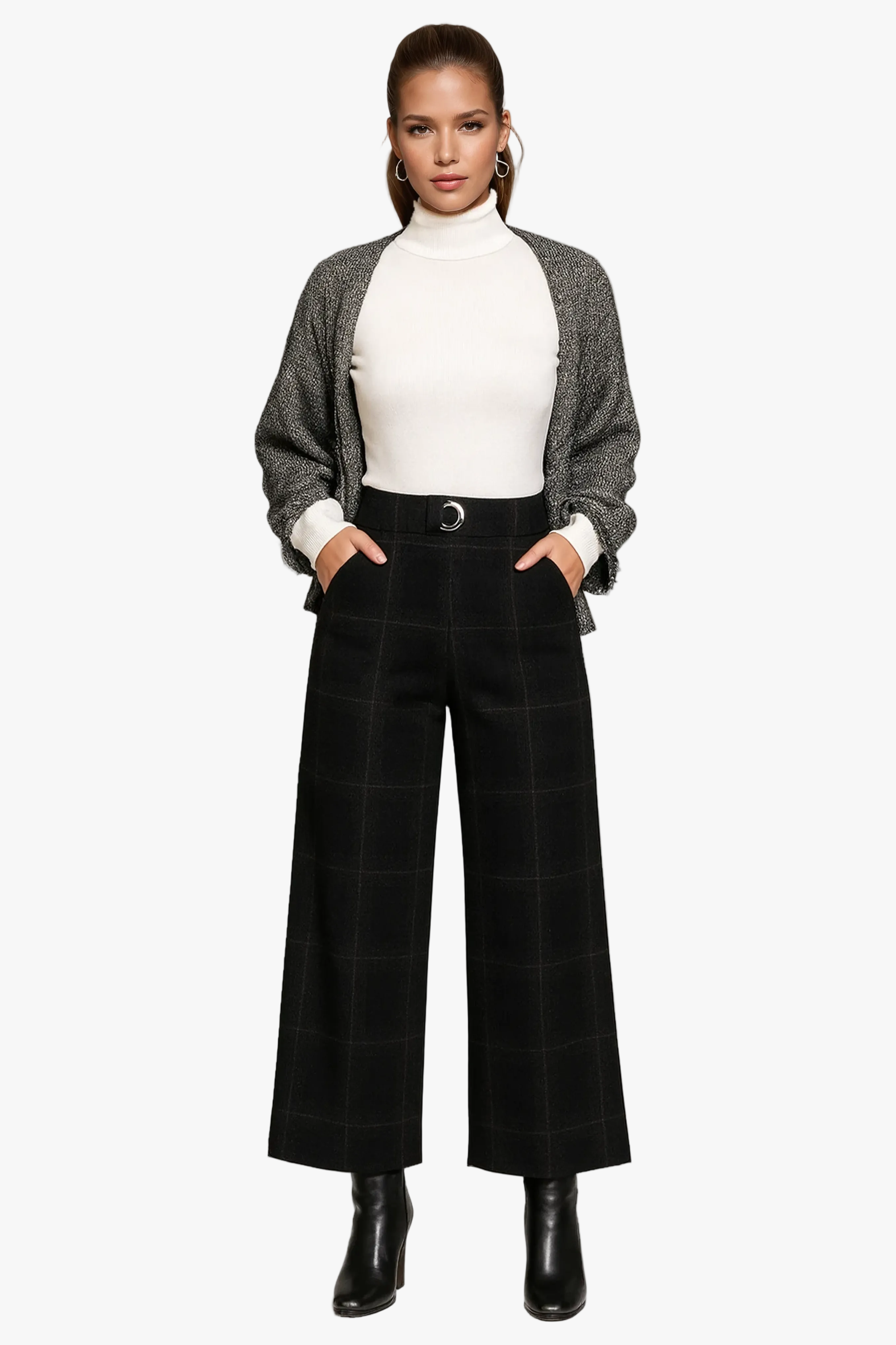womens-woven-pants-with-belted-waist-and-wide-legs-1